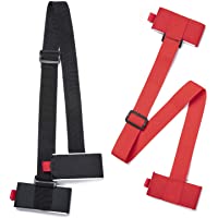 Comius Sharp Esquí Correa- 2 Piezas de Correa para Portaesquís Snowboard y Bastón- Ajustable Esquí de Hombro para…